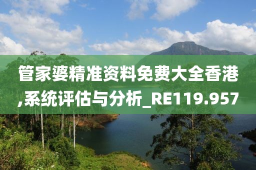 管家婆精準資料免費大全香港,系統(tǒng)評估與分析_RE119.957