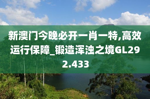 新澳門今晚必開一肖一特,高效運(yùn)行保障_鍛造渾濁之境GL292.433
