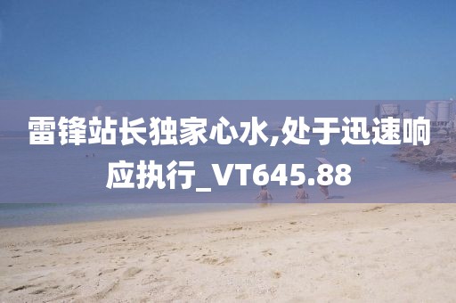 雷鋒站長獨家心水,處于迅速響應(yīng)執(zhí)行_VT645.88