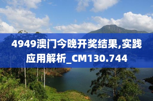 4949澳門今晚開獎結(jié)果,實踐應(yīng)用解析_CM130.744