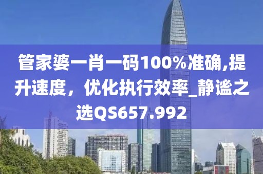 管家婆一肖一碼100%準(zhǔn)確,提升速度，優(yōu)化執(zhí)行效率_靜謐之選QS657.992