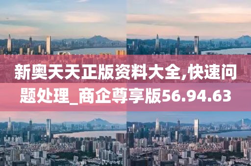 新奧天天正版資料大全,快速問題處理_商企尊享版56.94.63