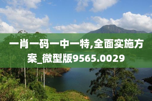 一肖一碼一中一特,全面實施方案_微型版9565.0029