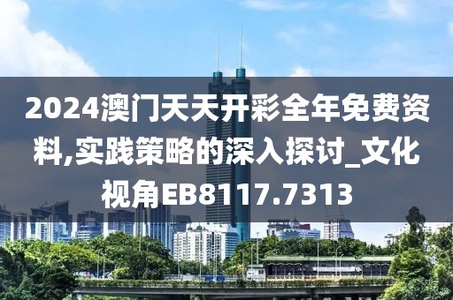 2024澳門天天開彩全年免費(fèi)資料,實(shí)踐策略的深入探討_文化視角EB8117.7313
