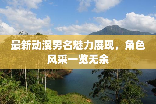 最新動(dòng)漫男名魅力展現(xiàn)，角色風(fēng)采一覽無余