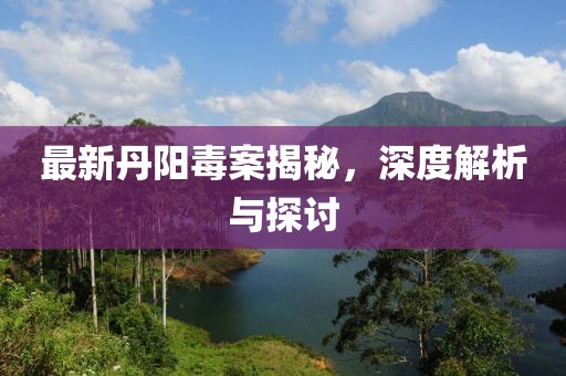 最新丹陽毒案揭秘，深度解析與探討