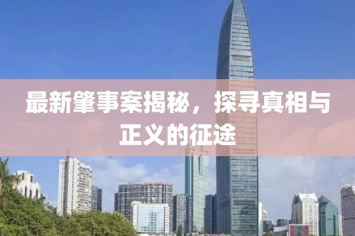 最新肇事案揭秘，探尋真相與正義的征途