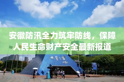 安徽防汛全力筑牢防線，保障人民生命財(cái)產(chǎn)安全最新報(bào)道