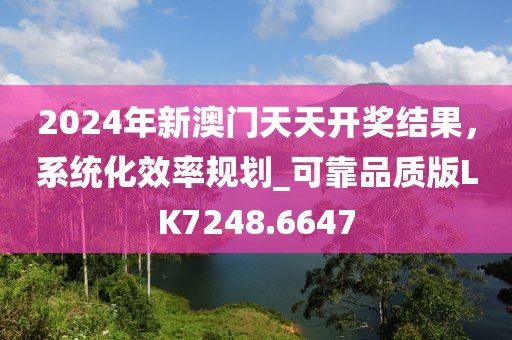 2024年新澳門天天開獎結果，系統(tǒng)化效率規(guī)劃_可靠品質版LK7248.6647