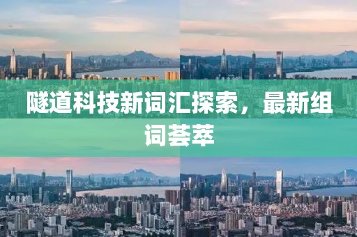 隧道科技新詞匯探索，最新組詞薈萃