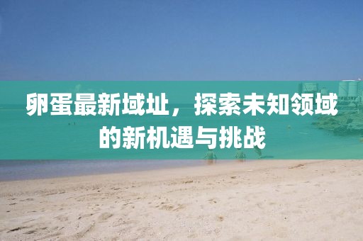 卵蛋最新域址，探索未知領(lǐng)域的新機(jī)遇與挑戰(zhàn)