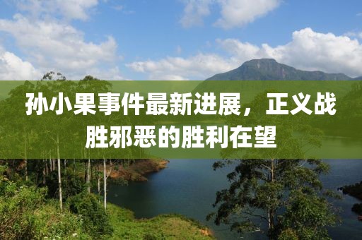 孫小果事件最新進(jìn)展，正義戰(zhàn)勝邪惡的勝利在望