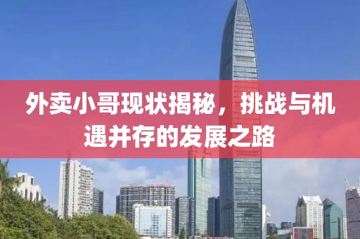 外賣小哥現(xiàn)狀揭秘，挑戰(zhàn)與機(jī)遇并存的發(fā)展之路