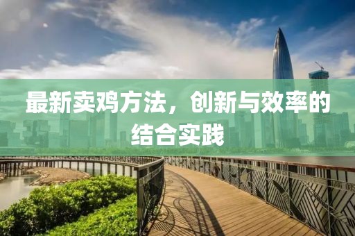 最新賣雞方法，創(chuàng)新與效率的結合實踐
