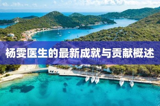 楊雯醫(yī)生的最新成就與貢獻(xiàn)概述