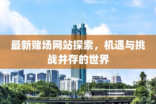 最新賭場(chǎng)網(wǎng)站探索，機(jī)遇與挑戰(zhàn)并存的世界