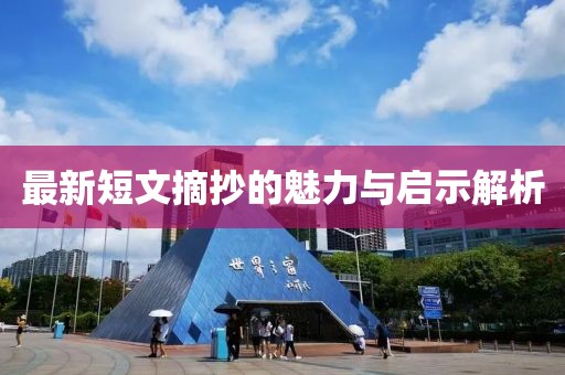 最新短文摘抄的魅力與啟示解析