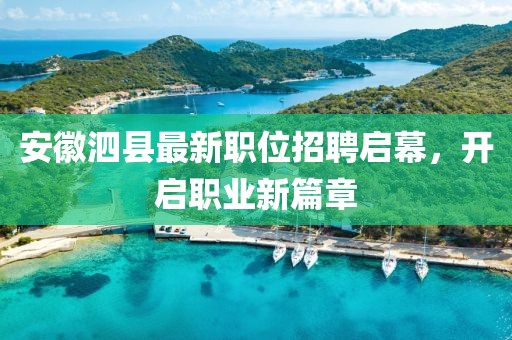 安徽泗縣最新職位招聘啟幕，開(kāi)啟職業(yè)新篇章