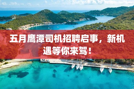五月鷹潭司機招聘啟事，新機遇等你來駕！