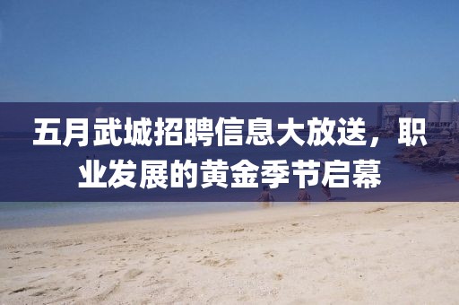 五月武城招聘信息大放送，職業(yè)發(fā)展的黃金季節(jié)啟幕