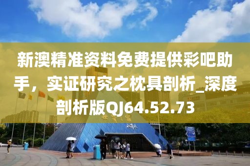 新澳精準(zhǔn)資料免費(fèi)提供彩吧助手，實(shí)證研究之枕具剖析_深度剖析版QJ64.52.73