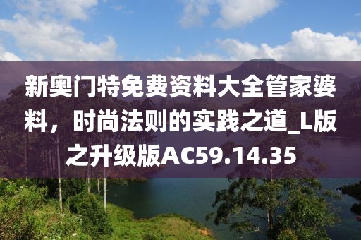 新奧門特免費資料大全管家婆料，時尚法則的實踐之道_L版之升級版AC59.14.35