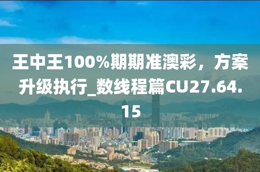 王中王100%期期準(zhǔn)澳彩，方案升級執(zhí)行_數(shù)線程篇CU27.64.15