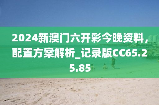 2024新澳門六開彩今晚資料，配置方案解析_記錄版CC65.25.85