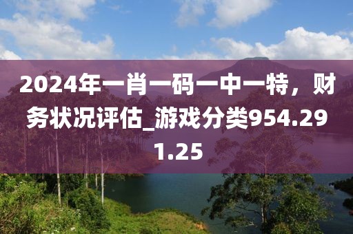 2024年一肖一碼一中一特，財(cái)務(wù)狀況評估_游戲分類954.291.25
