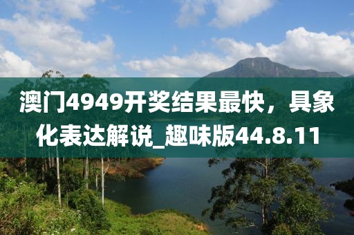 澳門4949開(kāi)獎(jiǎng)結(jié)果最快，具象化表達(dá)解說(shuō)_趣味版44.8.11