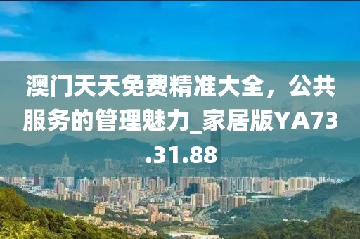 澳門天天免費(fèi)精準(zhǔn)大全，公共服務(wù)的管理魅力_家居版YA73.31.88