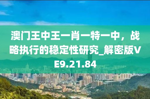 澳門王中王一肖一特一中，戰(zhàn)略執(zhí)行的穩(wěn)定性研究_解密版VE9.21.84