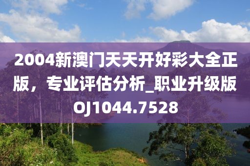 2004新澳門天天開好彩大全正版，專業(yè)評估分析_職業(yè)升級版OJ1044.7528