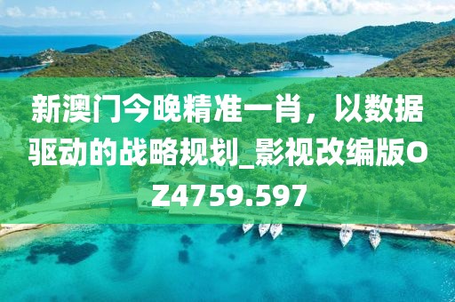 新澳門(mén)今晚精準(zhǔn)一肖，以數(shù)據(jù)驅(qū)動(dòng)的戰(zhàn)略規(guī)劃_影視改編版OZ4759.597