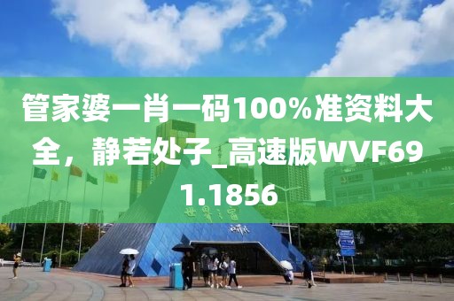 管家婆一肖一碼100%準(zhǔn)資料大全，靜若處子_高速版WVF691.1856