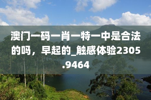 澳門一碼一肖一特一中是合法的嗎，早起的_觸感體驗(yàn)2305.9464