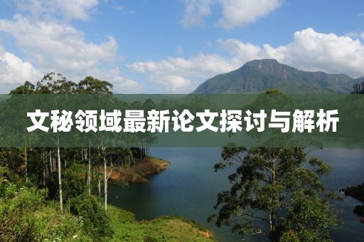 文秘領(lǐng)域最新論文探討與解析