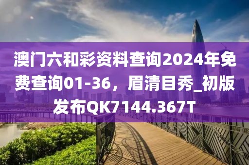 澳門六和彩資料查詢2024年免費查詢01-36，眉清目秀_初版發(fā)布QK7144.367T
