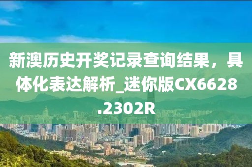 新澳歷史開獎(jiǎng)記錄查詢結(jié)果，具體化表達(dá)解析_迷你版CX6628.2302R